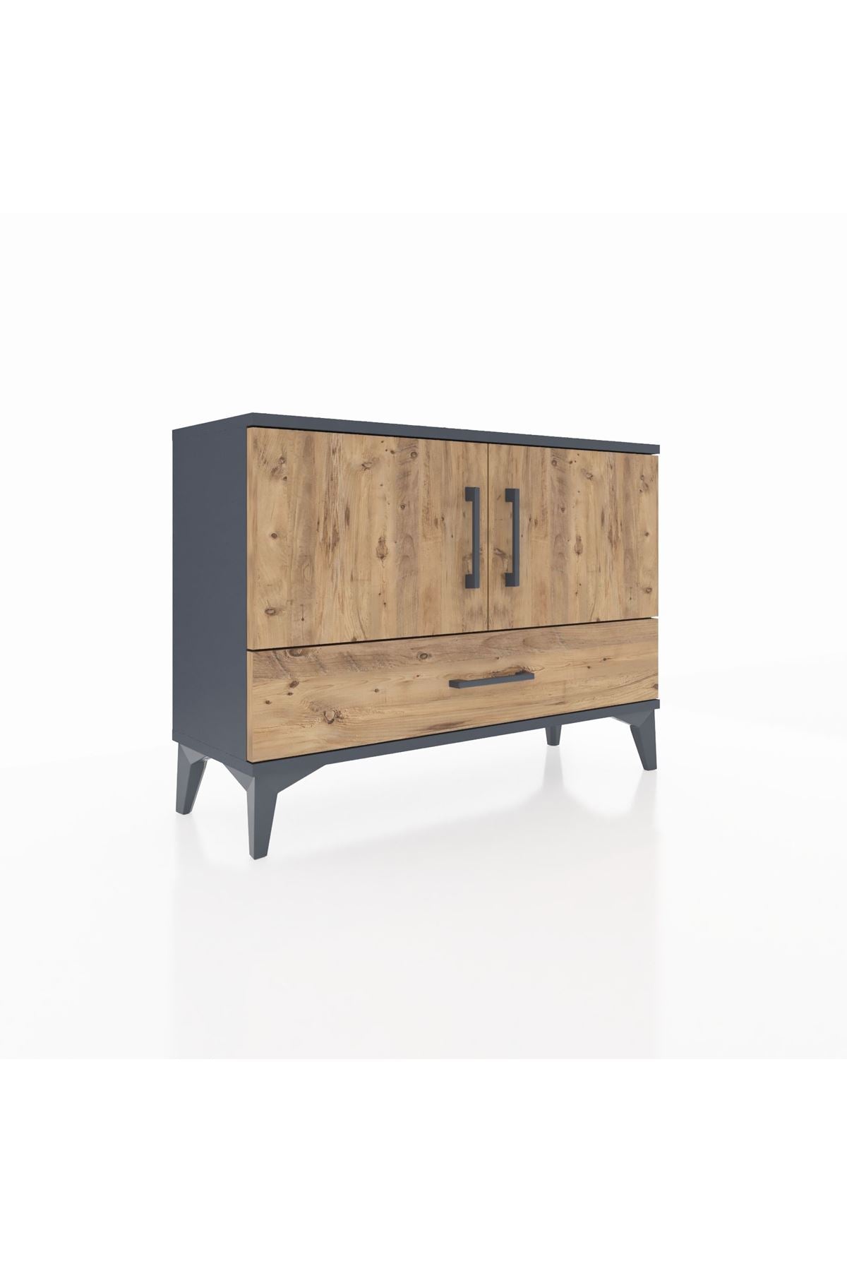 Arges Şifonyer 2 Raflı Tek Çekmeceli 2 Kapaklı 88x30x64 - S02M013V6A