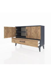 Arges Şifonyer 2 Raflı Tek Çekmeceli 2 Kapaklı 88x30x64 - S02M013V6A