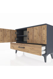 Arges Şifonyer 2 Raflı Tek Çekmeceli 2 Kapaklı 88x30x64 - S02M013V6A