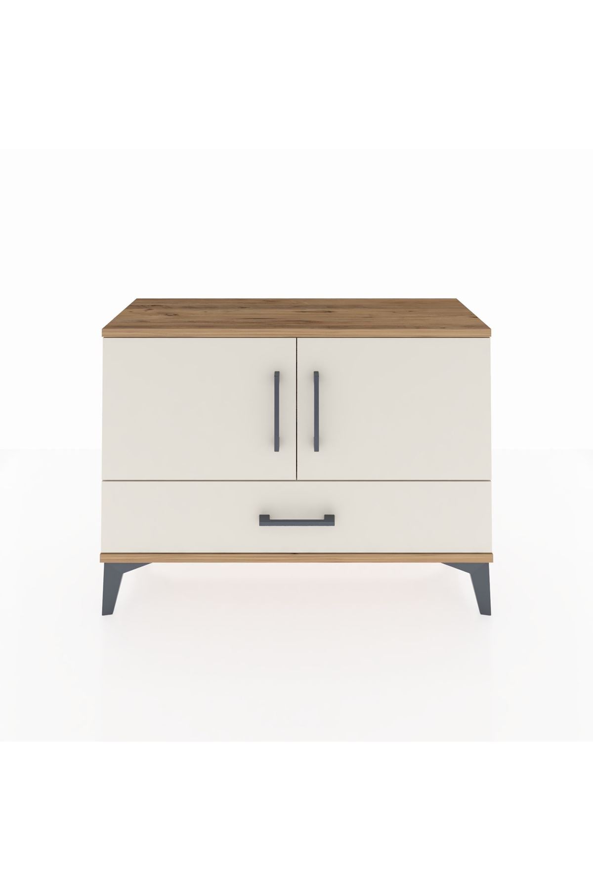 Arges Şifonyer 2 Raflı Tek Çekmeceli 2 Kapaklı 88x30x64 - S02M013V7A
