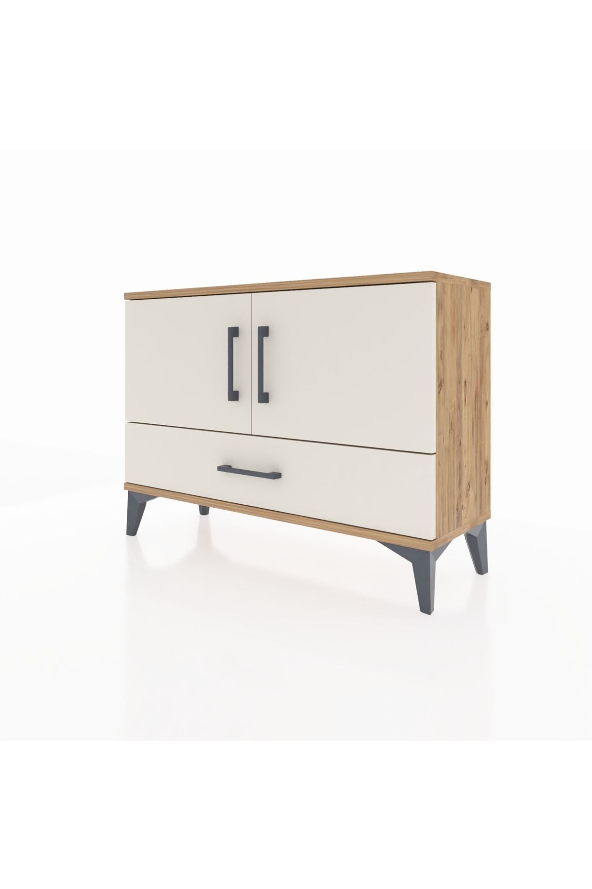 Arges Şifonyer 2 Raflı Tek Çekmeceli 2 Kapaklı 88x30x64 - S02M013V7A