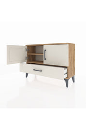 Arges Şifonyer 2 Raflı Tek Çekmeceli 2 Kapaklı 88x30x64 - S02M013V7A