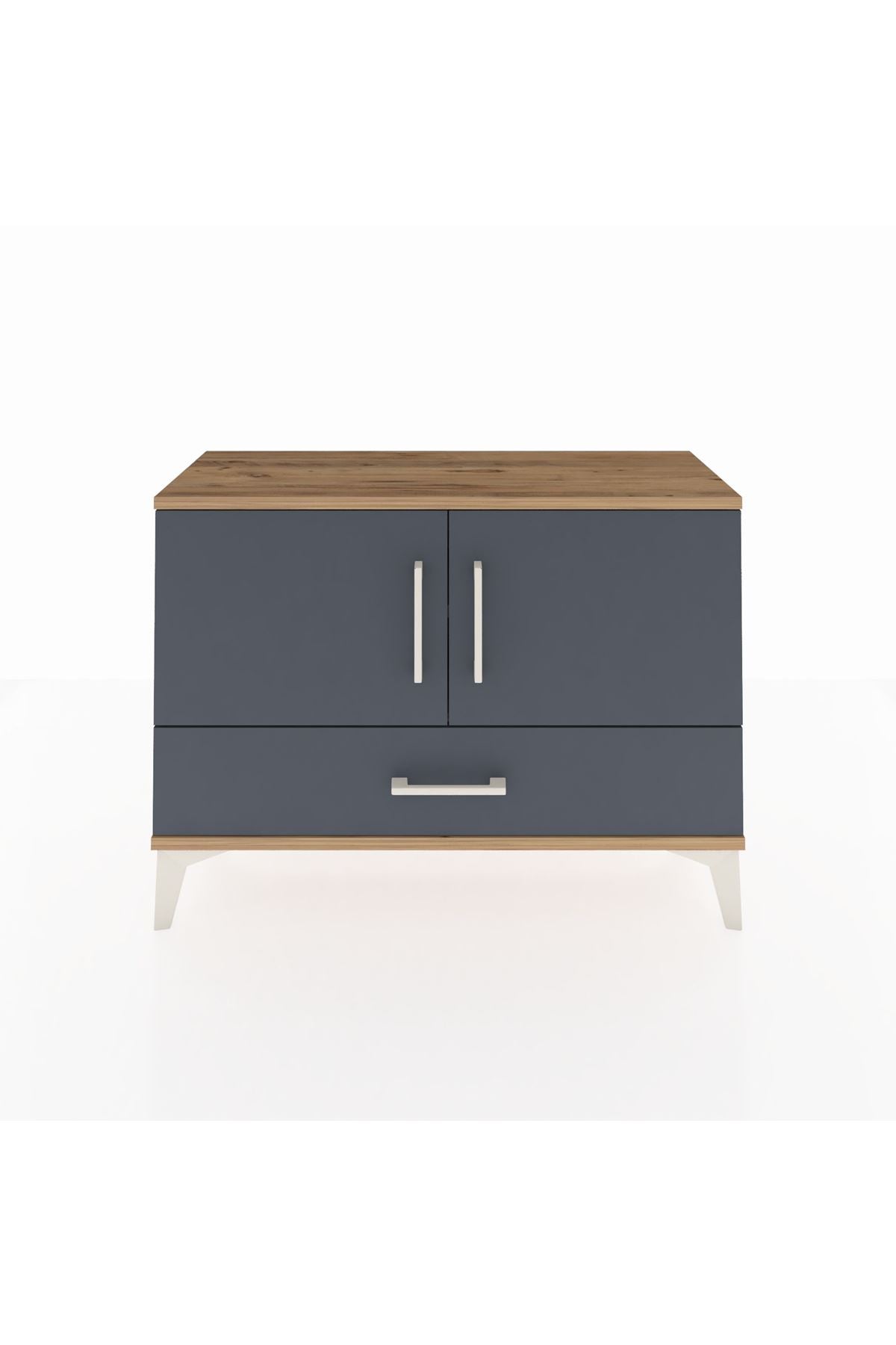 Arges Şifonyer 2 Raflı Tek Çekmeceli 2 Kapaklı 88x30x64 - S02M013V8A