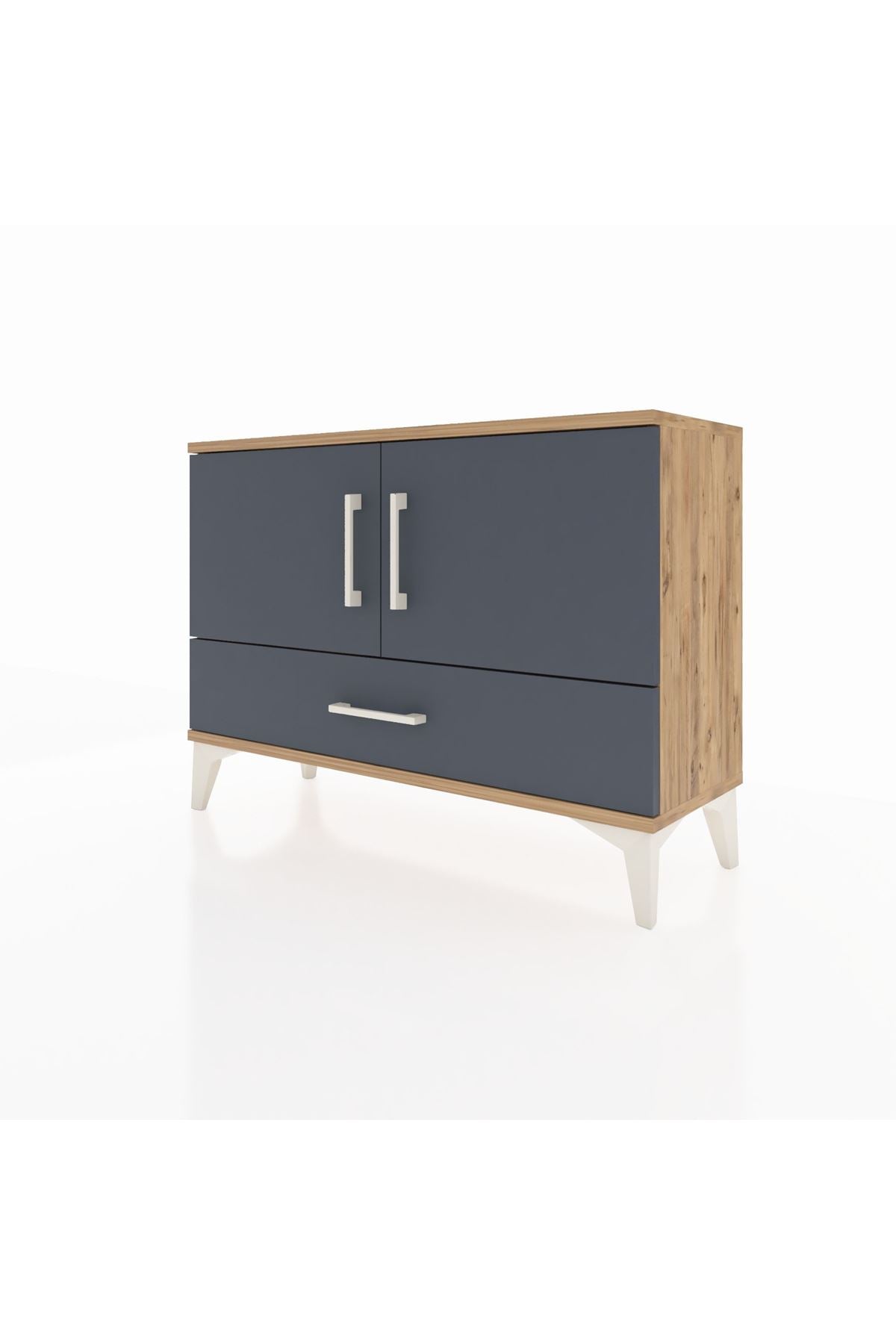 Arges Şifonyer 2 Raflı Tek Çekmeceli 2 Kapaklı 88x30x64 - S02M013V8A