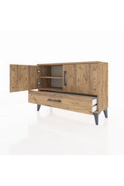 Arges Şifonyer 2 Raflı Tek Çekmeceli 2 Kapaklı 88x30x64 - S02M013V9A