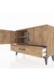 Arges Şifonyer 2 Raflı Tek Çekmeceli 2 Kapaklı 88x30x64 - S02M013V9A