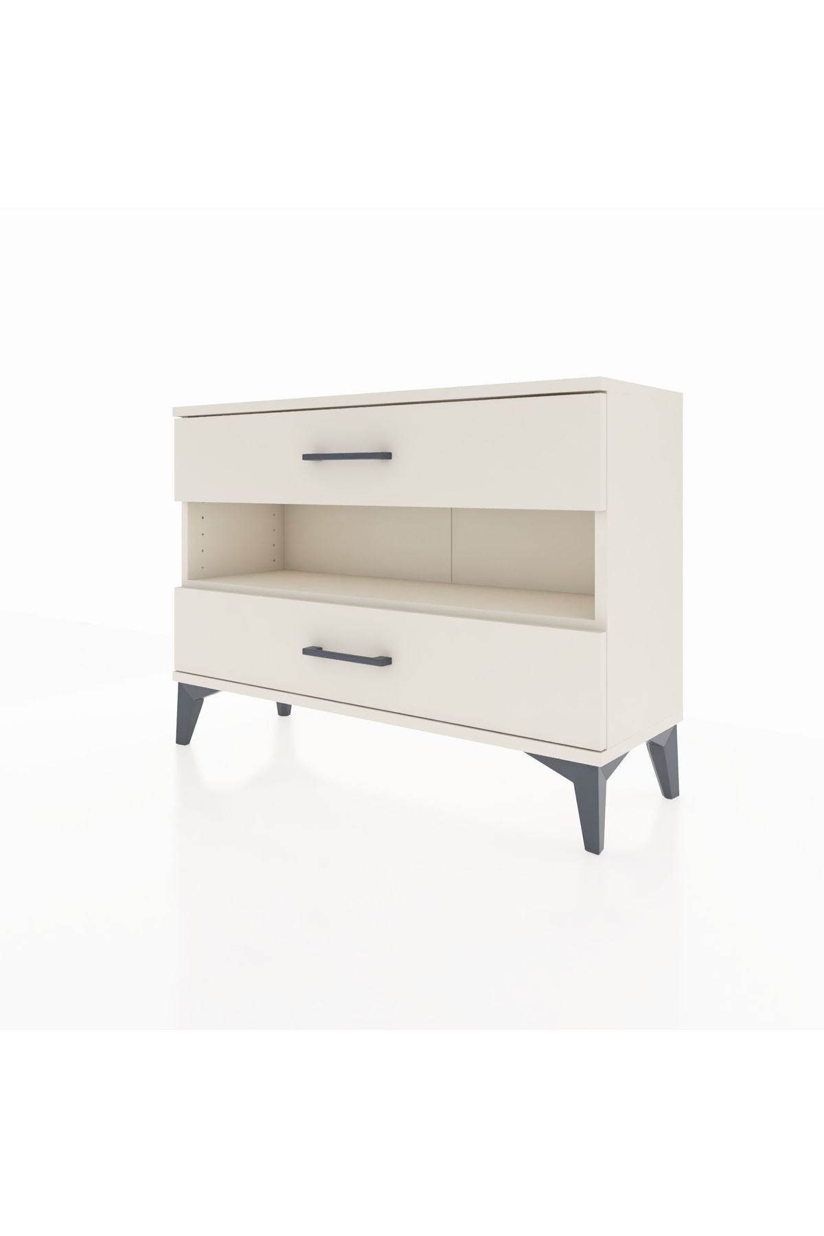 Arges Şifonyer Tek Raflı 2 Çekmeceli 88x30x64 - S02M003V1A