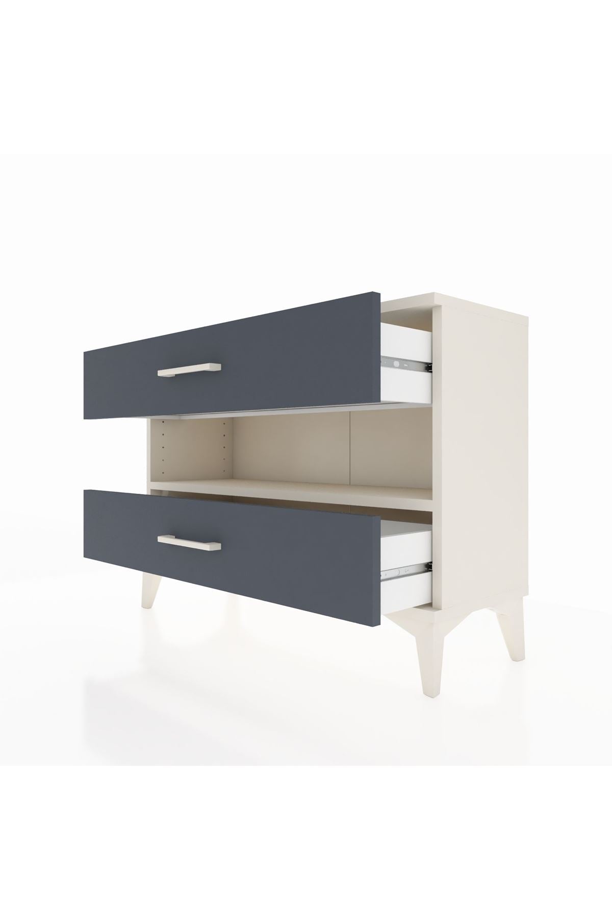 Arges Şifonyer Tek Raflı 2 Çekmeceli 88x30x64 - S02M003V2A