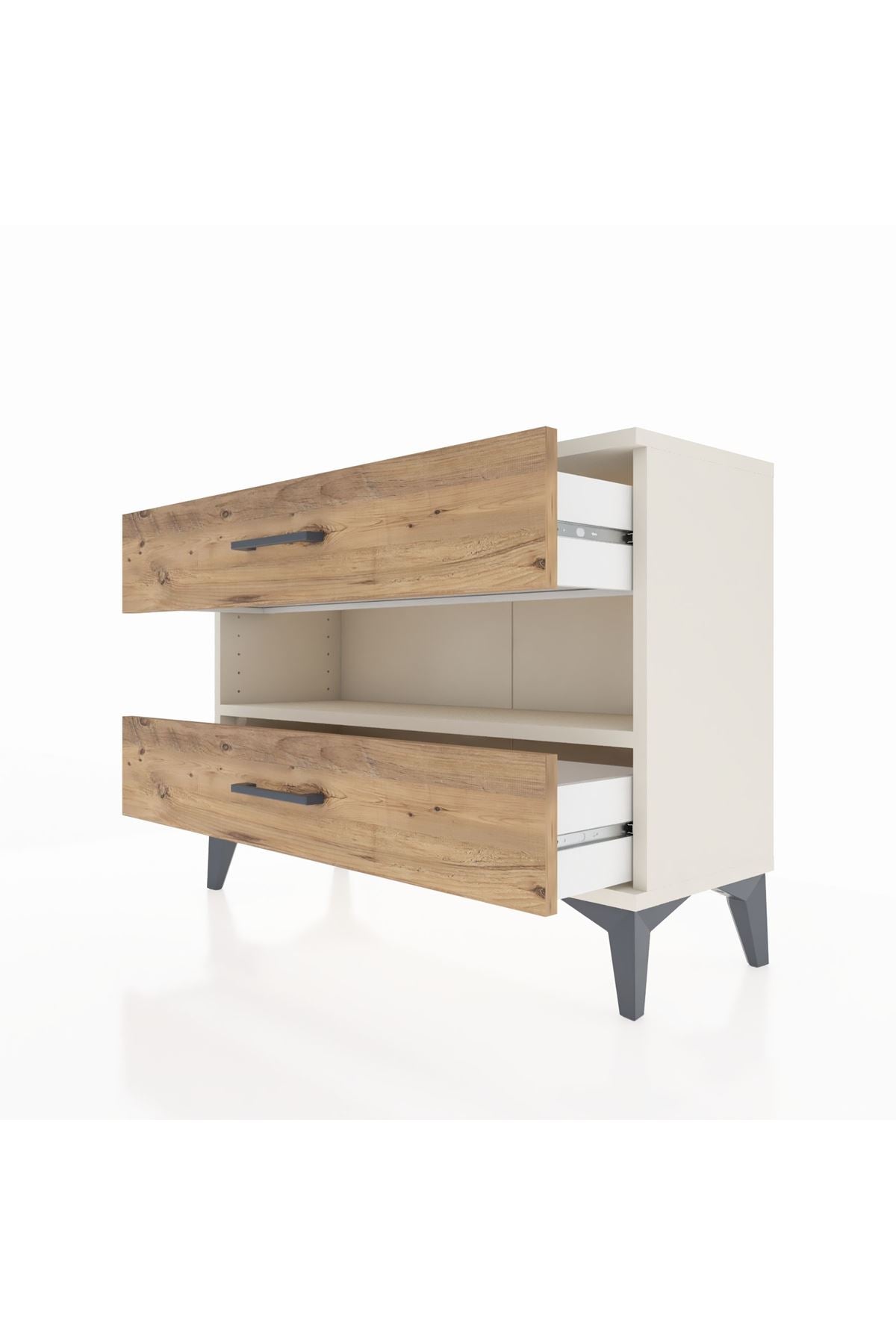 Arges Şifonyer Tek Raflı 2 Çekmeceli 88x30x64 - S02M003V3A