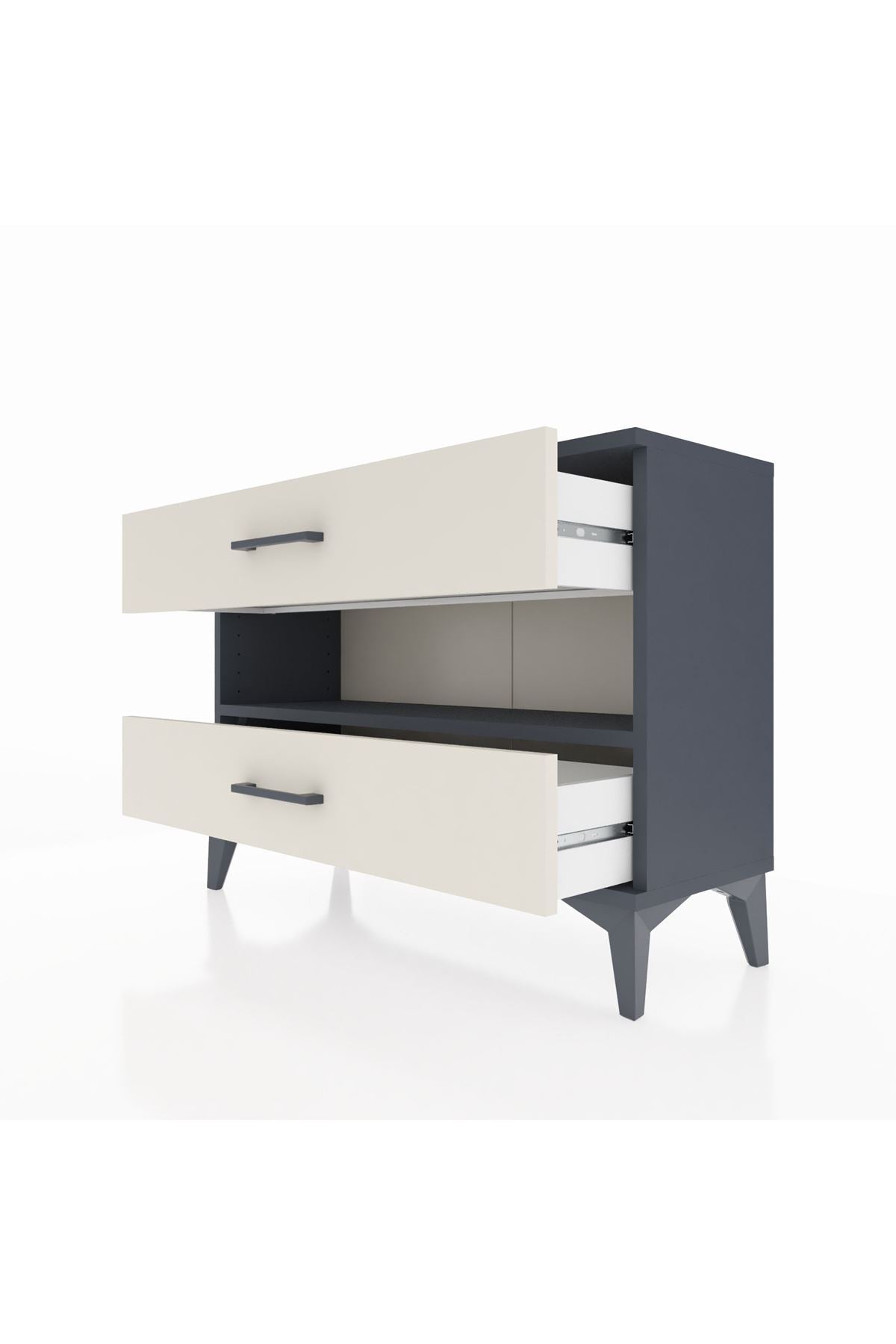 Arges Şifonyer Tek Raflı 2 Çekmeceli 88x30x64 - S02M003V4A