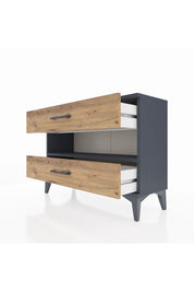 Arges Şifonyer Tek Raflı 2 Çekmeceli 88x30x64 - S02M003V6A