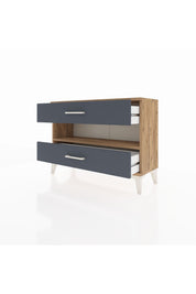Arges Şifonyer Tek Raflı 2 Çekmeceli 88x30x64 - S02M003V8A
