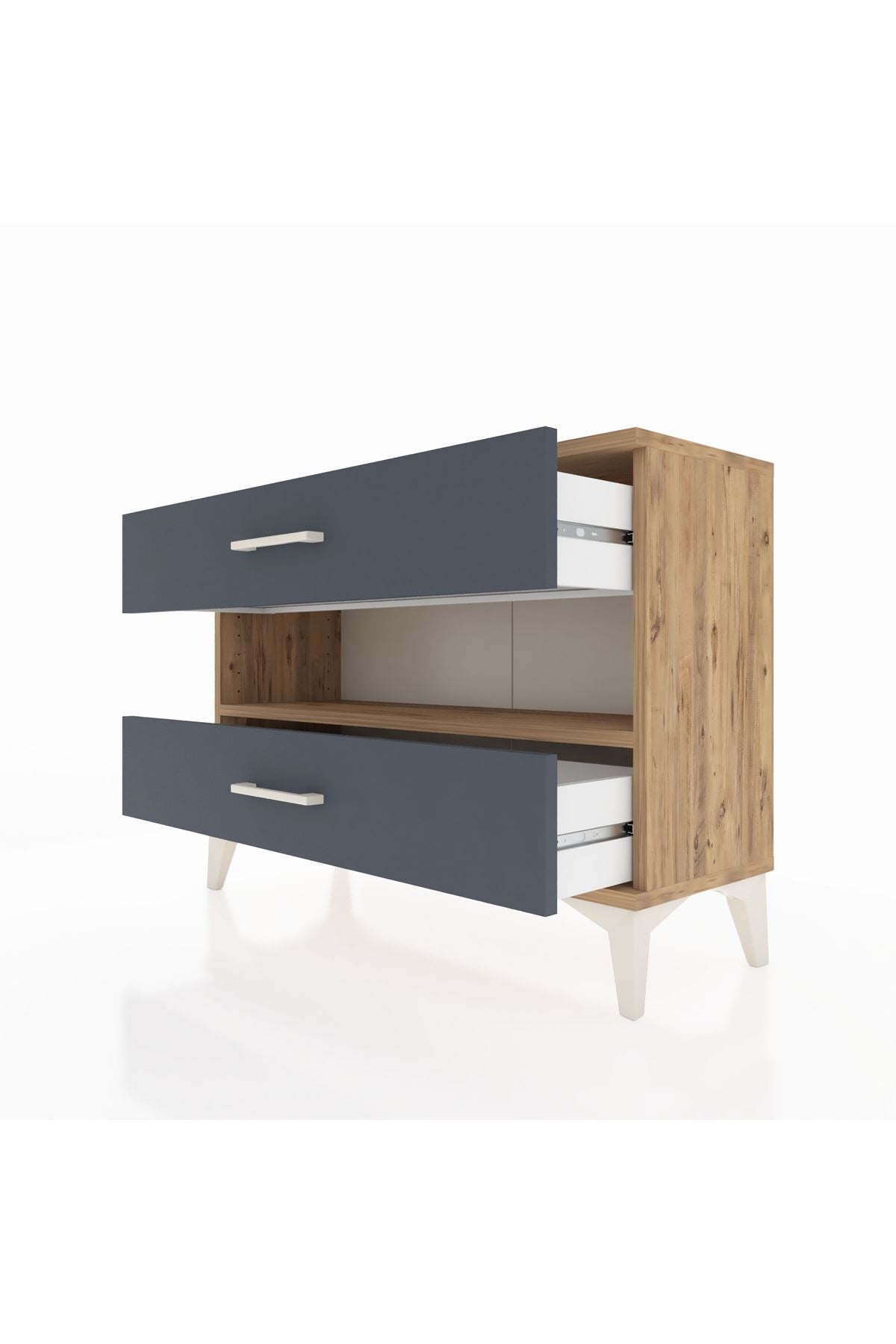 Arges Şifonyer Tek Raflı 2 Çekmeceli 88x30x64 - S02M003V8A