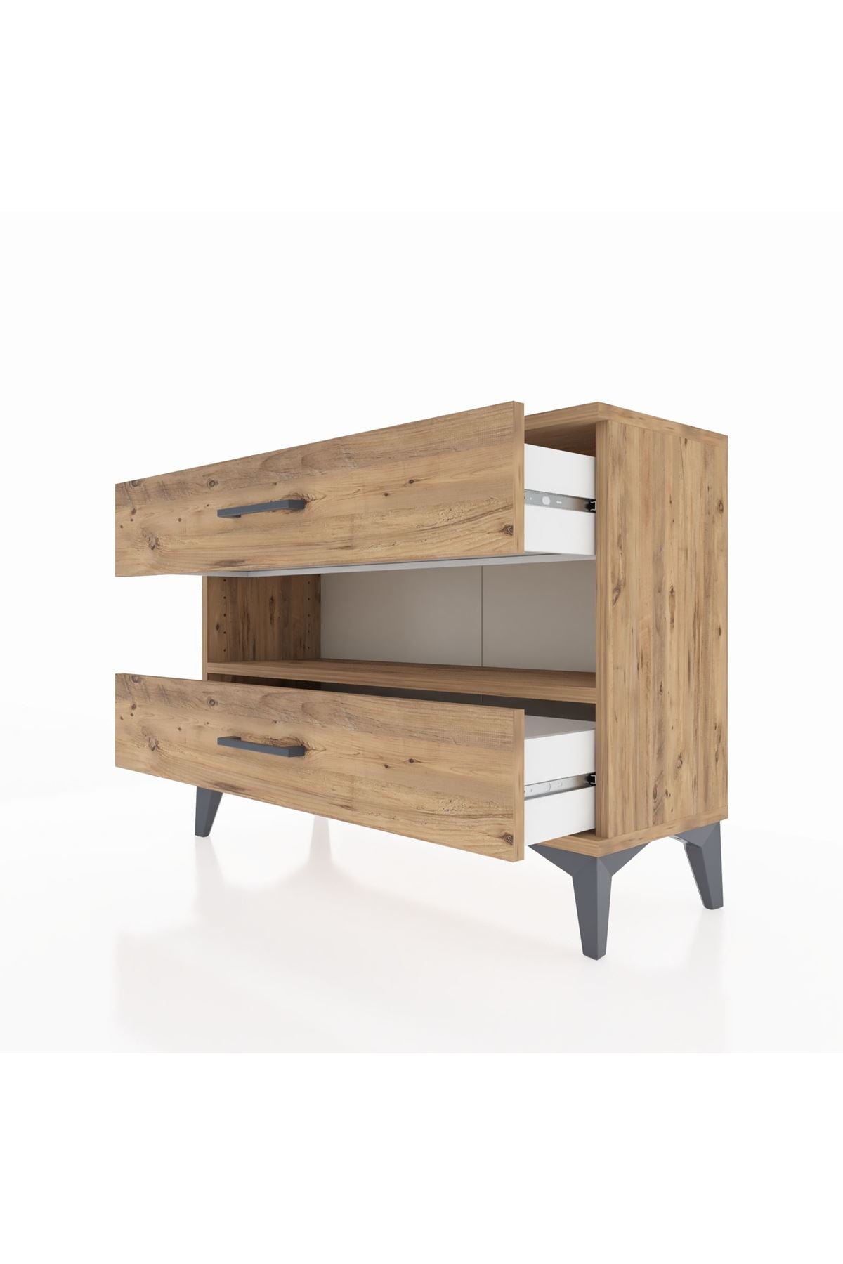 Arges Şifonyer Tek Raflı 2 Çekmeceli 88x30x64 - S02M003V9A
