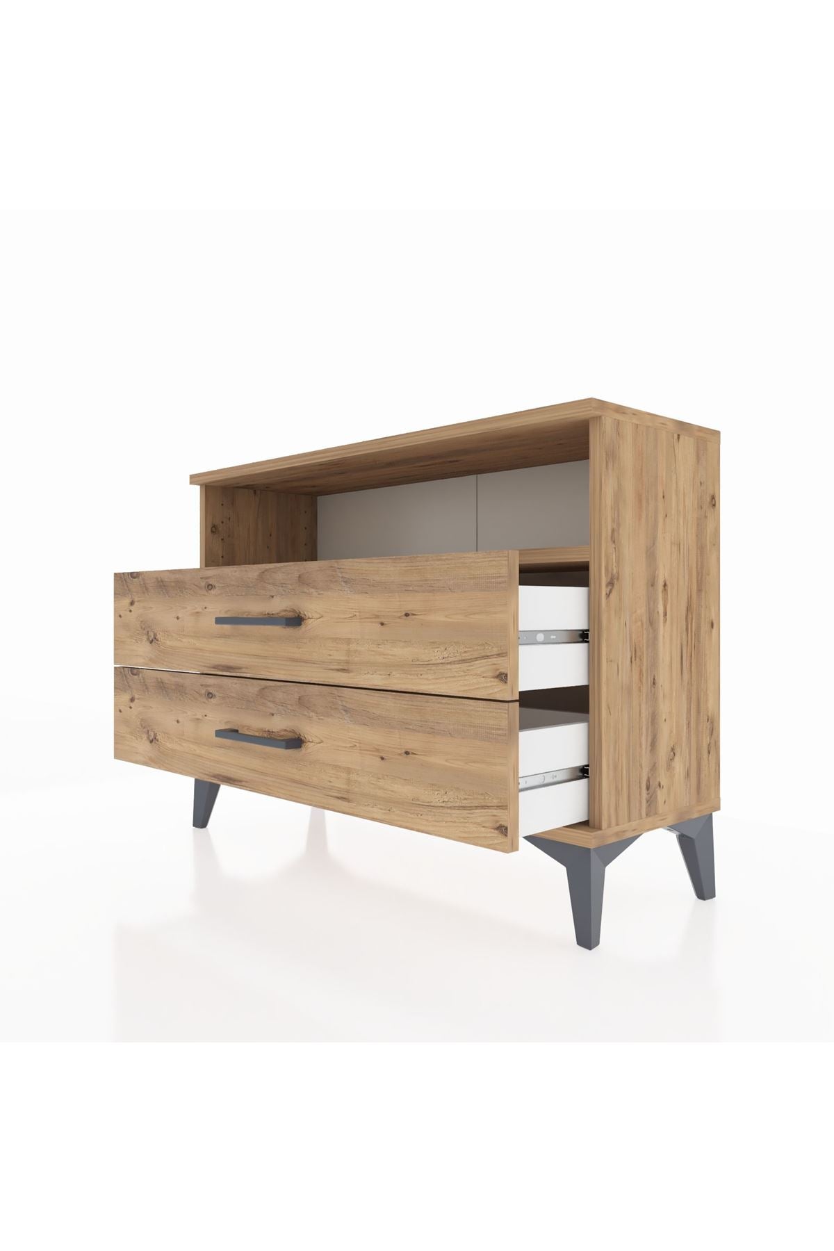 Arges Şifonyer Tek Raflı 2 Çekmeceli 88x30x64 - S02M005V9A