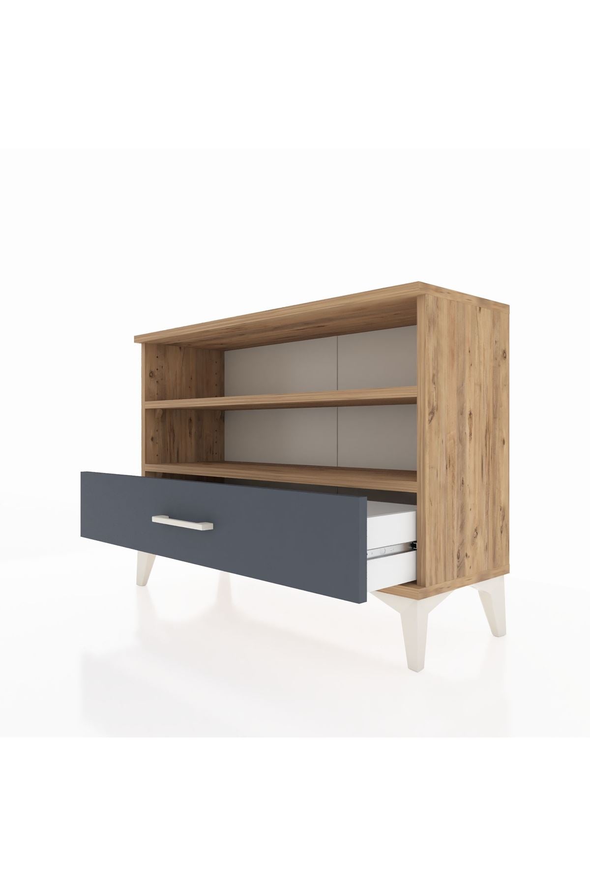Arges Şifonyer 2 Raflı Tek Çekmeceli 88x30x64 - S02M006V8A