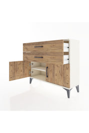 Arges Şifonyer Tek Raflı 2 Çekmeceli 2 Kapaklı 88x30x80 - S03M032V3A