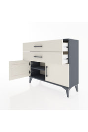 Arges Şifonyer Tek Raflı 2 Çekmeceli 2 Kapaklı 88x30x80 - S03M032V4A