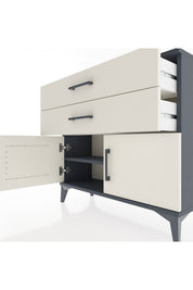 Arges Şifonyer Tek Raflı 2 Çekmeceli 2 Kapaklı 88x30x80 - S03M032V4A