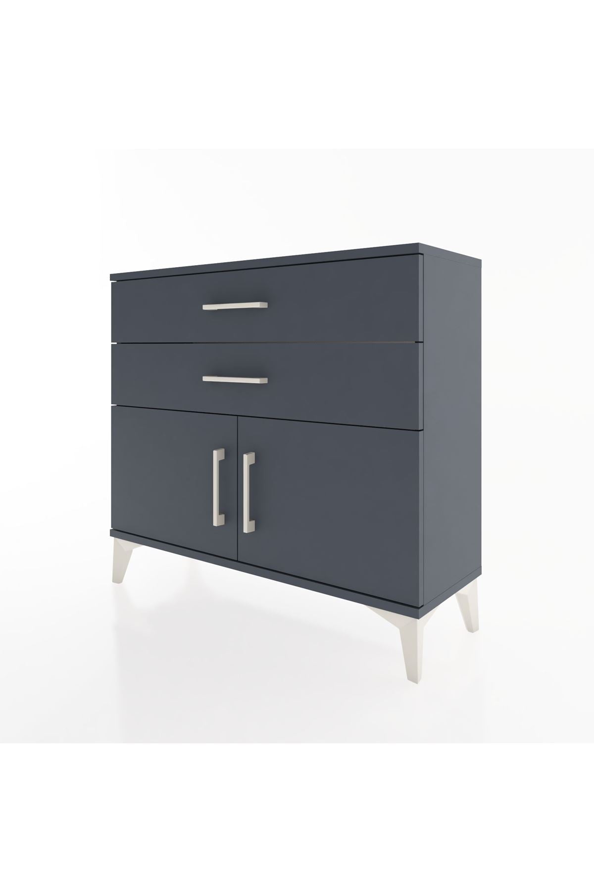Arges Şifonyer Tek Raflı 2 Çekmeceli 2 Kapaklı 88x30x80 - S03M032V5A