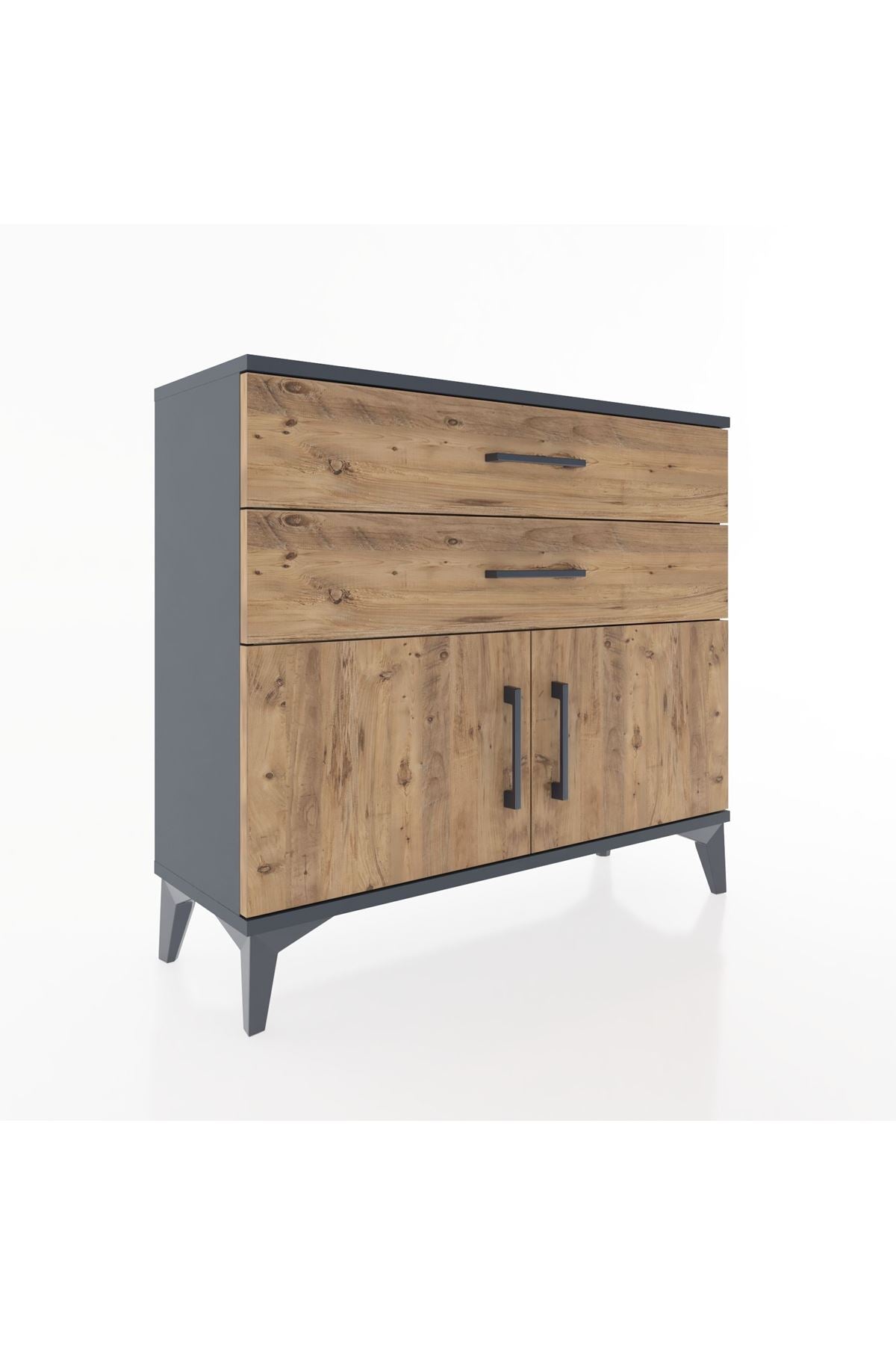 Arges Şifonyer Tek Raflı 2 Çekmeceli 2 Kapaklı 88x30x80 - S03M032V6A