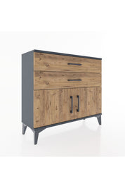 Arges Şifonyer Tek Raflı 2 Çekmeceli 2 Kapaklı 88x30x80 - S03M032V6A