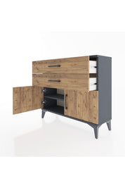 Arges Şifonyer Tek Raflı 2 Çekmeceli 2 Kapaklı 88x30x80 - S03M032V6A