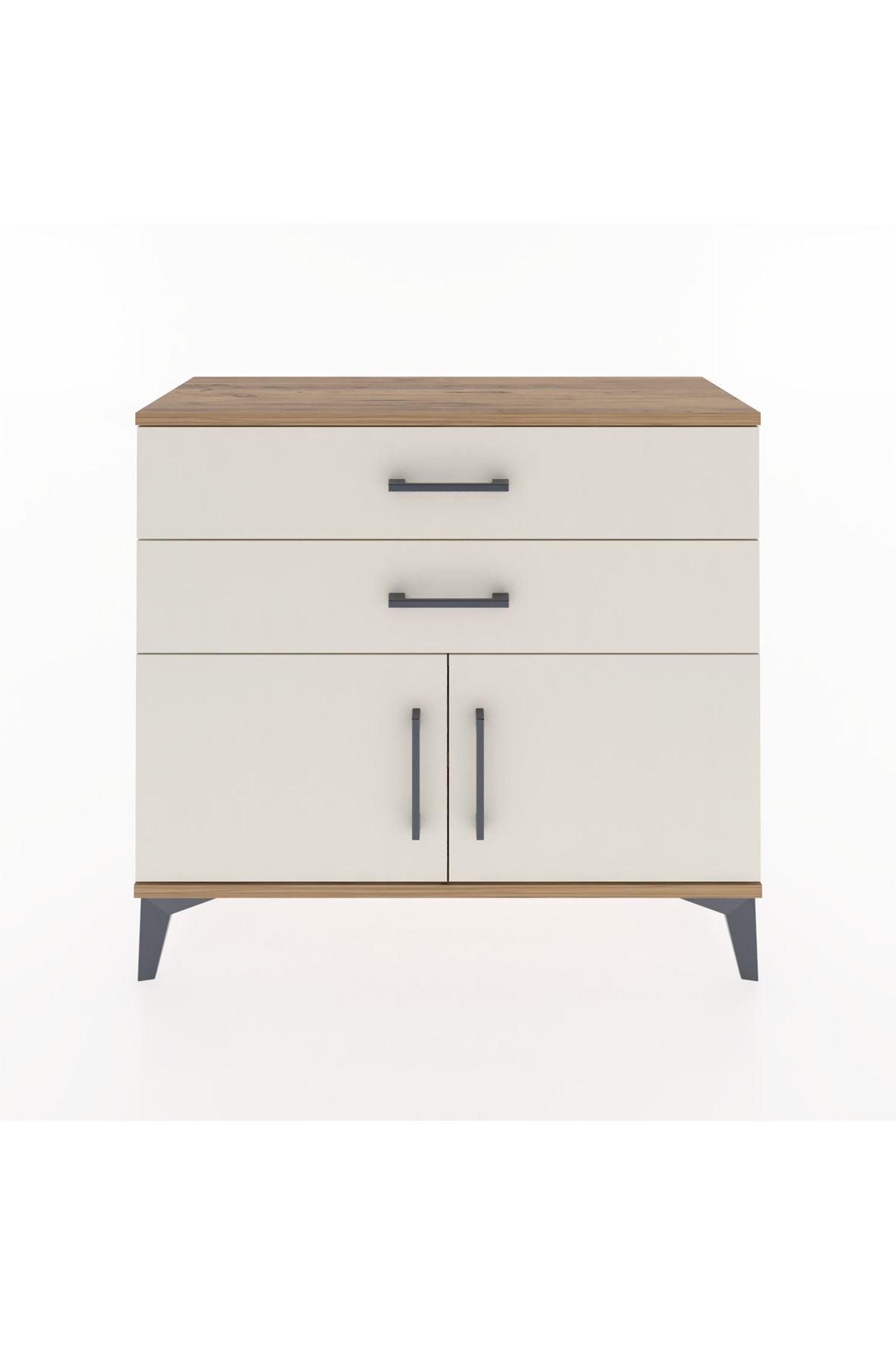 Arges Şifonyer Tek Raflı 2 Çekmeceli 2 Kapaklı 88x30x80 - S03M032V7A