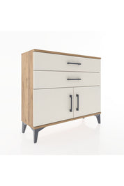 Arges Şifonyer Tek Raflı 2 Çekmeceli 2 Kapaklı 88x30x80 - S03M032V7A