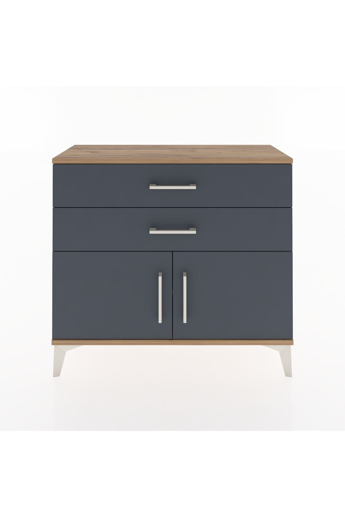 Arges Şifonyer Tek Raflı 2 Çekmeceli 2 Kapaklı 88x30x80 - S03M032V8A