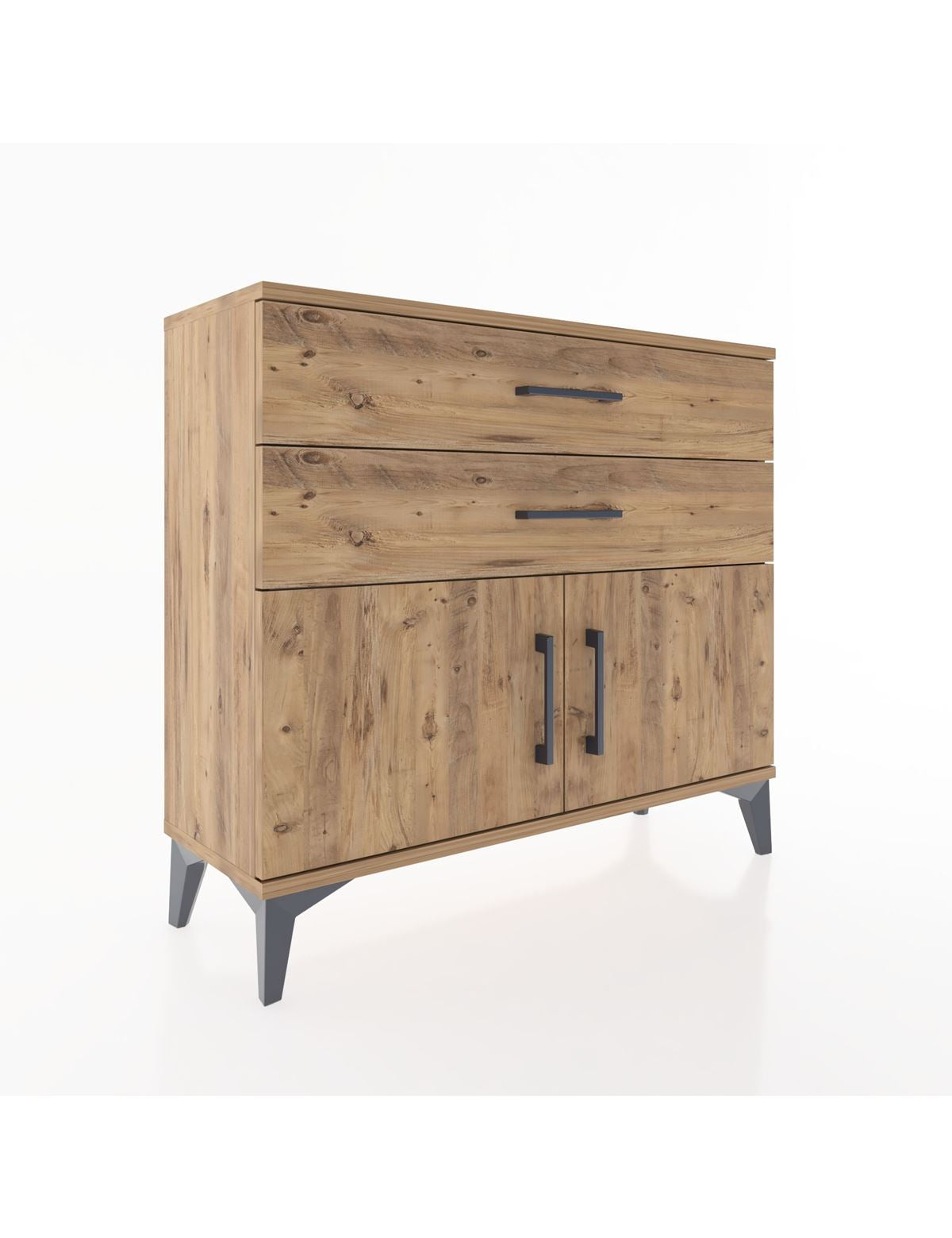Arges Şifonyer Tek Raflı 2 Çekmeceli 2 Kapaklı 88x30x80 - S03M032V9A