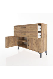 Arges Şifonyer Tek Raflı 2 Çekmeceli 2 Kapaklı 88x30x80 - S03M032V9A