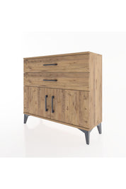 Arges Şifonyer Tek Raflı 2 Çekmeceli 2 Kapaklı 88x30x80 - S03M032V9A
