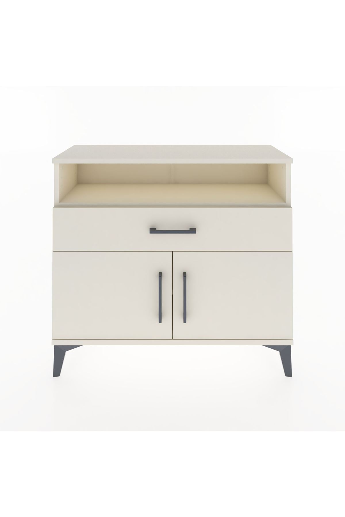 Arges Şifonyer 2 Raflı Tek Çekmeceli 2 Kapaklı 88x30x80 - S03M033V1A
