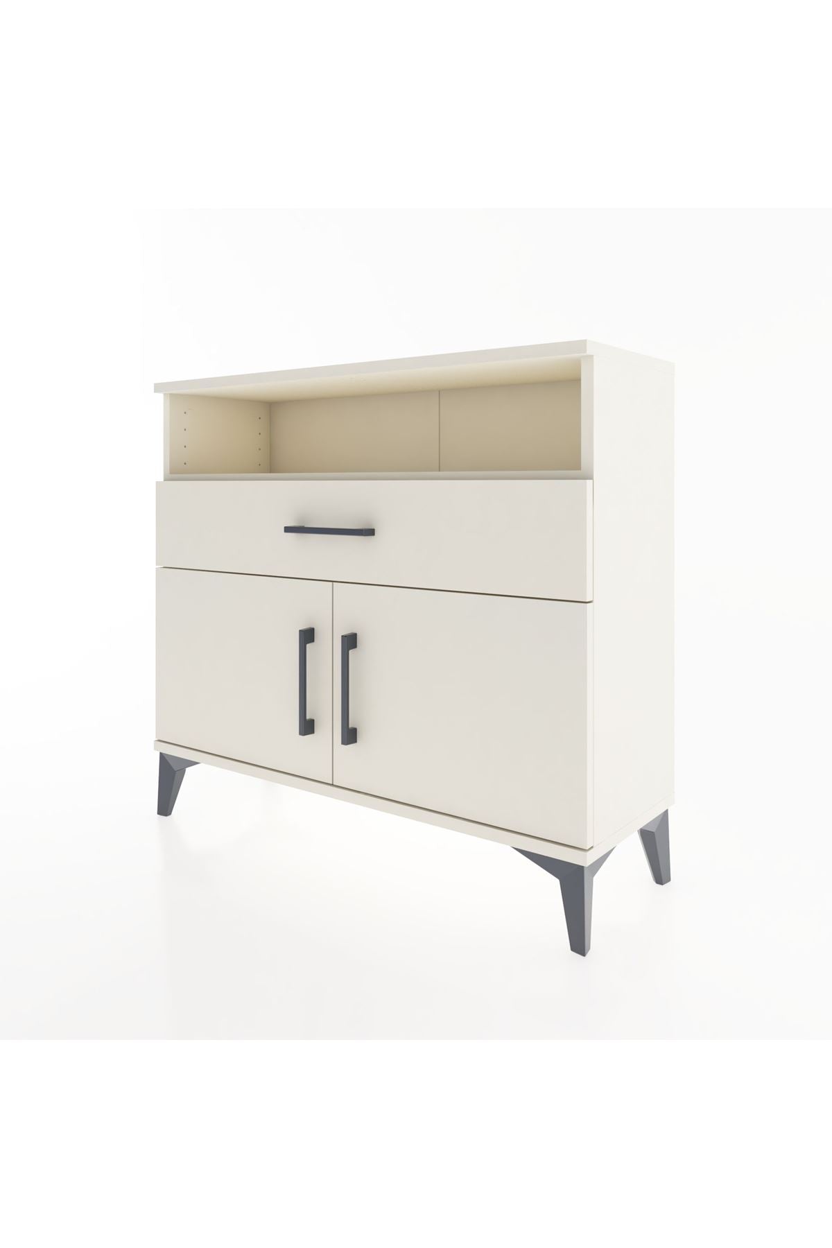 Arges Şifonyer 2 Raflı Tek Çekmeceli 2 Kapaklı 88x30x80 - S03M033V1A