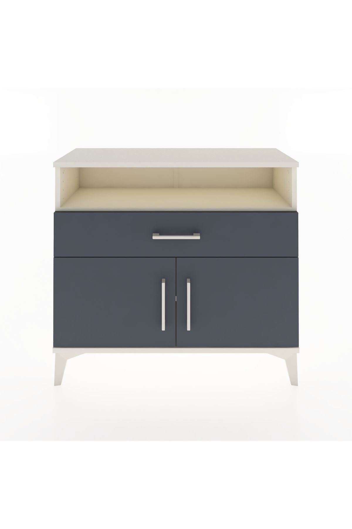 Arges Şifonyer 2 Raflı Tek Çekmeceli 2 Kapaklı 88x30x80 - S03M033V2A