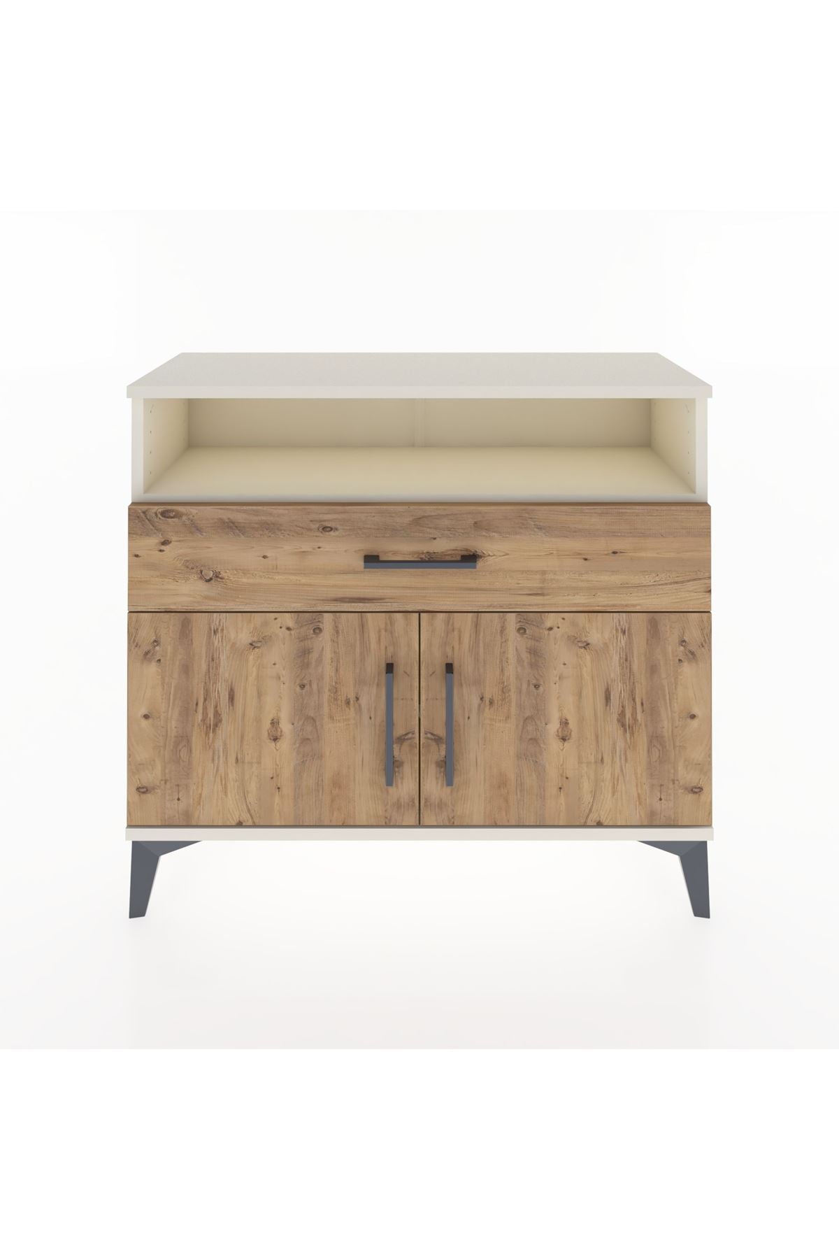 Arges Şifonyer 2 Raflı Tek Çekmeceli 2 Kapaklı 88x30x80 - S03M033V3A
