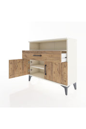 Arges Şifonyer 2 Raflı Tek Çekmeceli 2 Kapaklı 88x30x80 - S03M033V3A