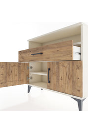 Arges Şifonyer 2 Raflı Tek Çekmeceli 2 Kapaklı 88x30x80 - S03M033V3A