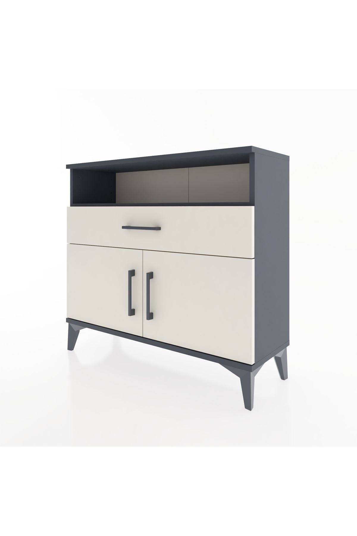 Arges Şifonyer 2 Raflı Tek Çekmeceli 2 Kapaklı 88x30x80 - S03M033V4A