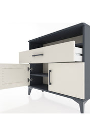 Arges Şifonyer 2 Raflı Tek Çekmeceli 2 Kapaklı 88x30x80 - S03M033V4A