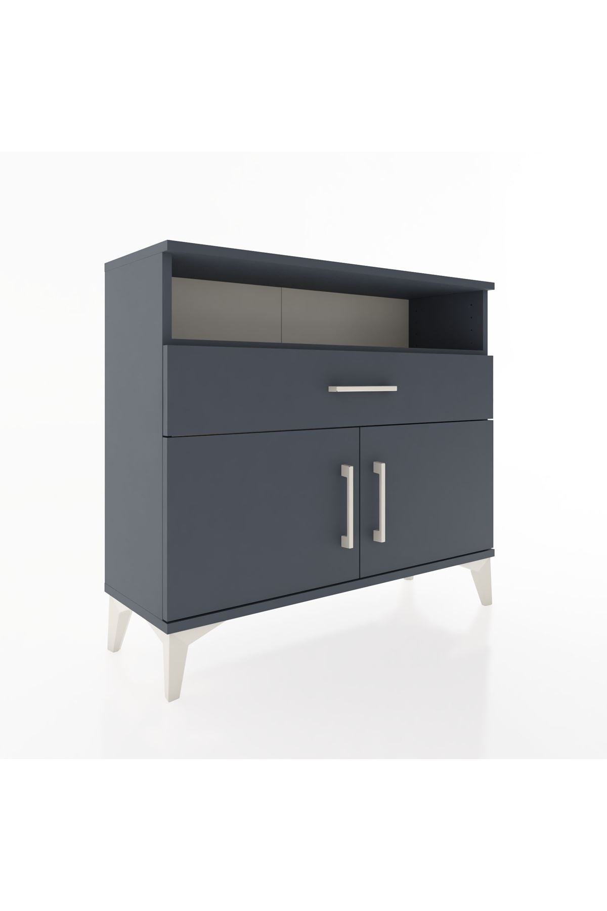 Arges Şifonyer 2 Raflı Tek Çekmeceli 2 Kapaklı 88x30x80 - S03M033V5A