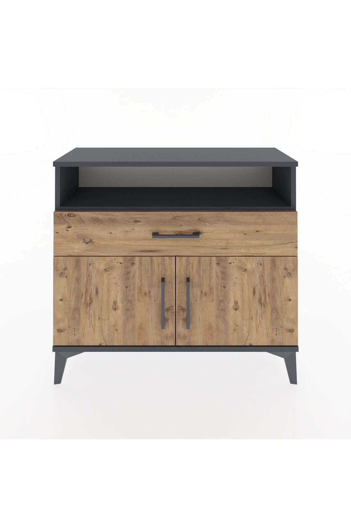 Arges Şifonyer 2 Raflı Tek Çekmeceli 2 Kapaklı 88x30x80 - S03M033V6A