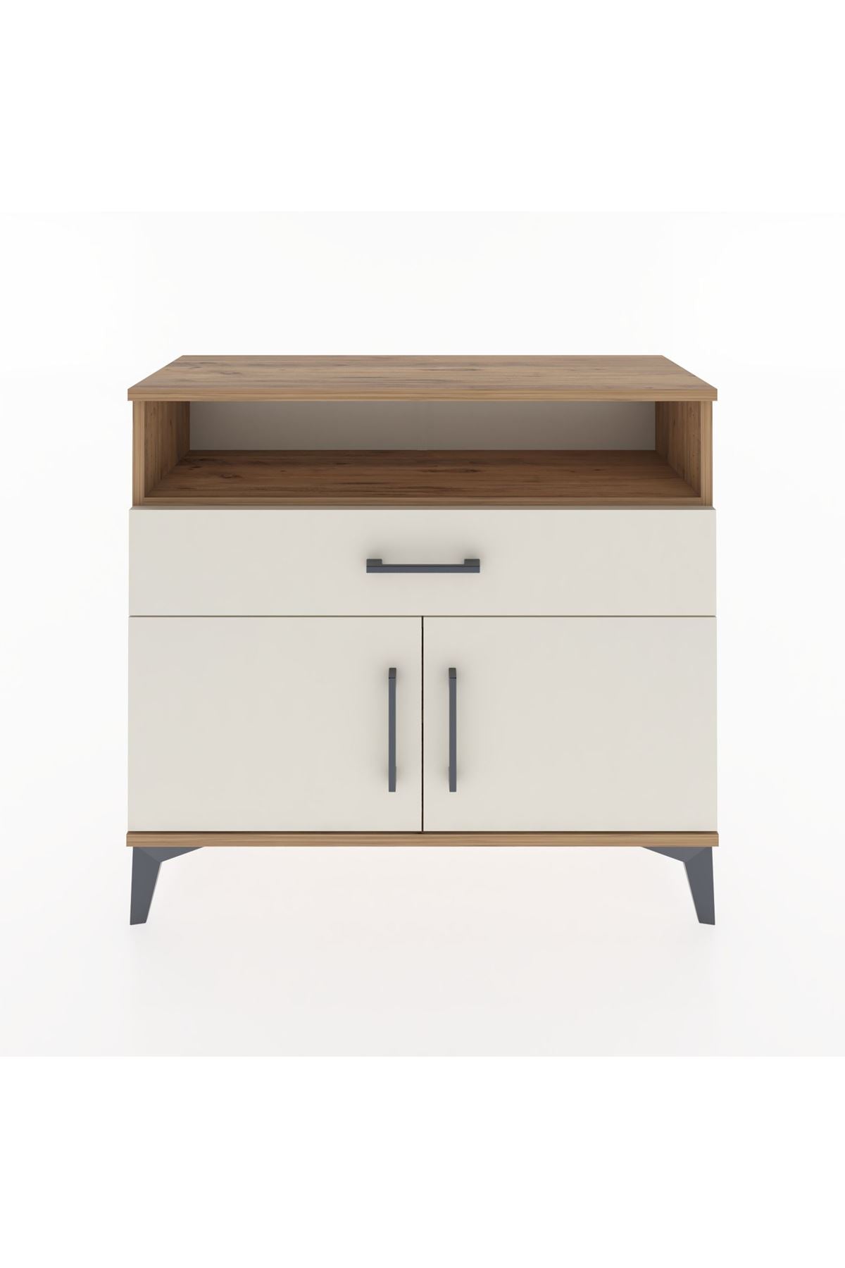 Arges Şifonyer 2 Raflı Tek Çekmeceli 2 Kapaklı 88x30x80 - S03M033V7A