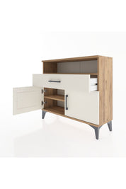 Arges Şifonyer 2 Raflı Tek Çekmeceli 2 Kapaklı 88x30x80 - S03M033V7A