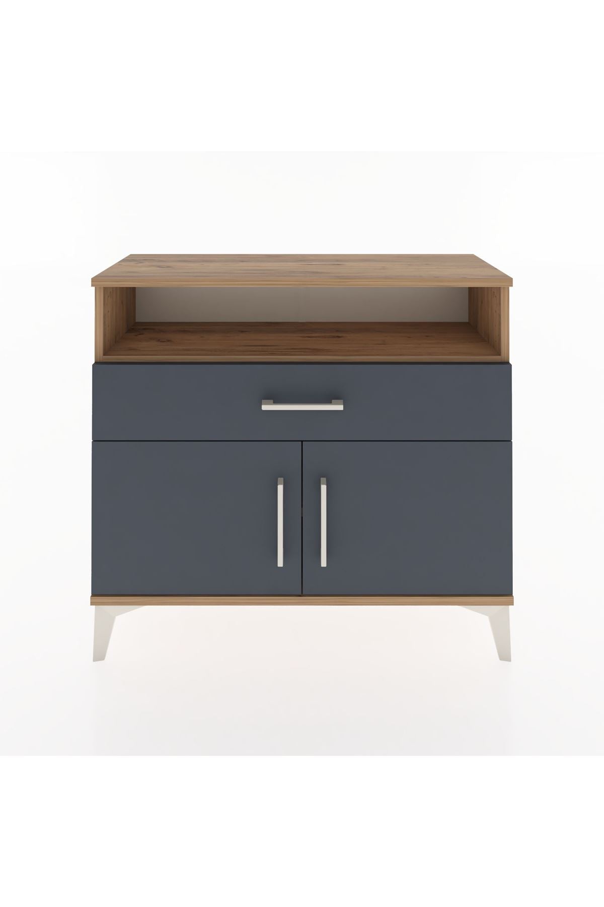 Arges Şifonyer 2 Raflı Tek Çekmeceli 2 Kapaklı 88x30x80 - S03M033V8A