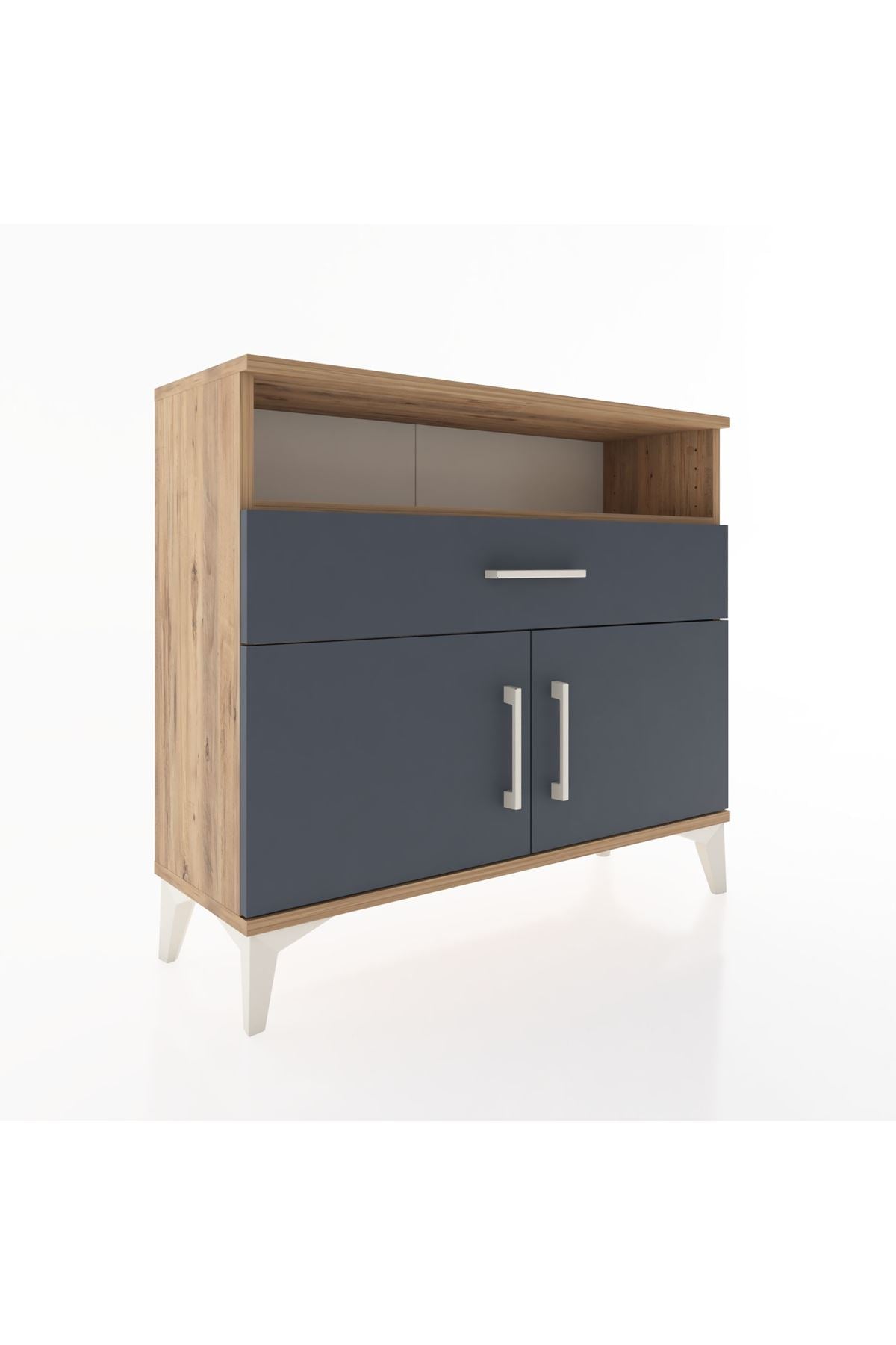 Arges Şifonyer 2 Raflı Tek Çekmeceli 2 Kapaklı 88x30x80 - S03M033V8A