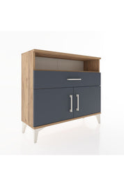 Arges Şifonyer 2 Raflı Tek Çekmeceli 2 Kapaklı 88x30x80 - S03M033V8A