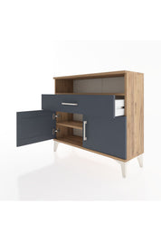 Arges Şifonyer 2 Raflı Tek Çekmeceli 2 Kapaklı 88x30x80 - S03M033V8A