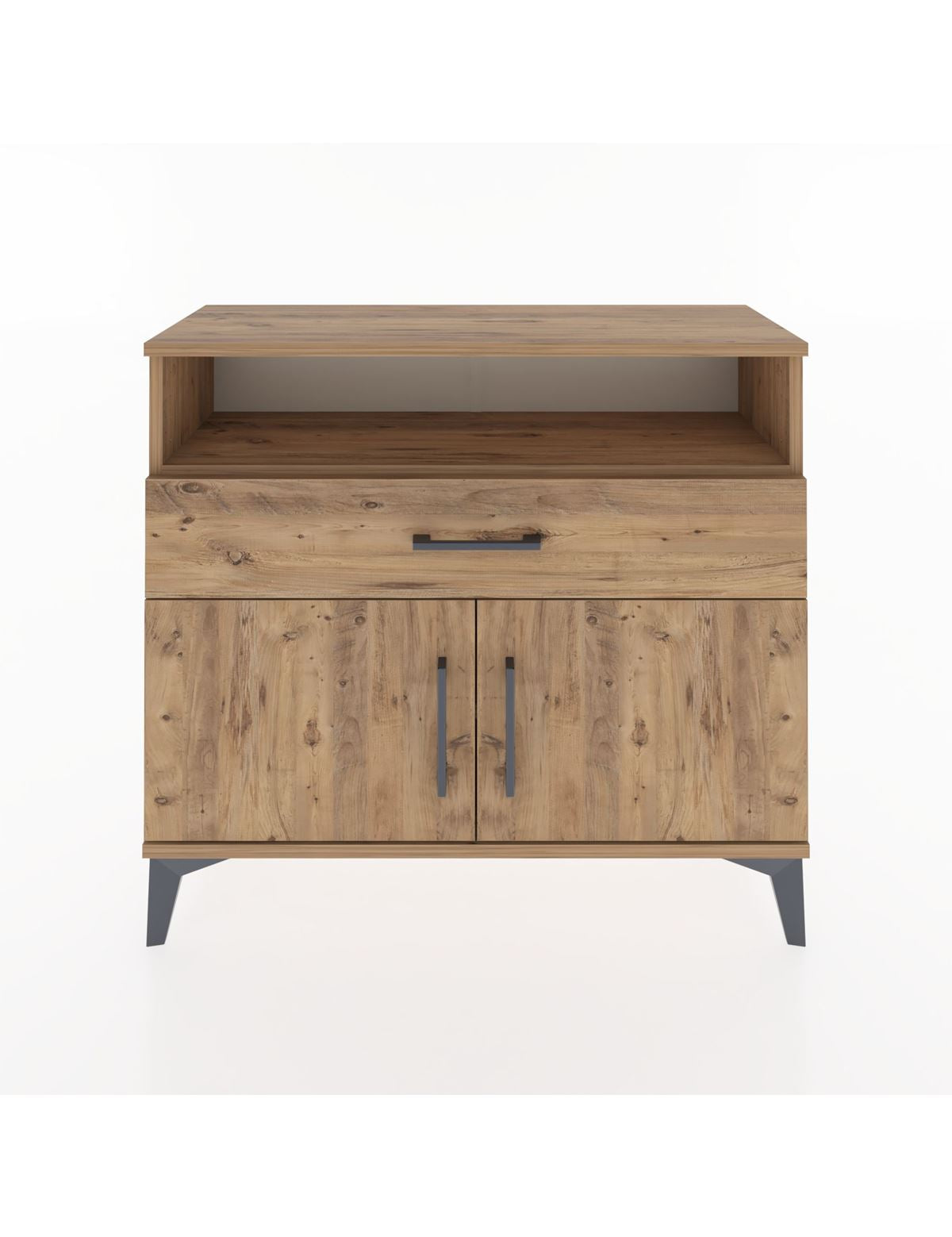 Arges Şifonyer 2 Raflı Tek Çekmeceli 2 Kapaklı 88x30x80 - S03M033V9A